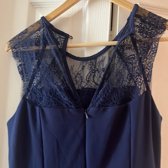 Beautiful Navy Jumpsuit Dex with laced neck - Picture 3 of 8